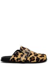 Alohas Halia Suede Clog In Soft Beige, Women's At Urban Outfitters In Leopard