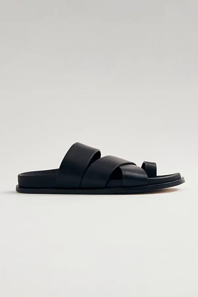 Alohas Harllow Leather Slide Sandal In Black, Women's At Urban Outfitters