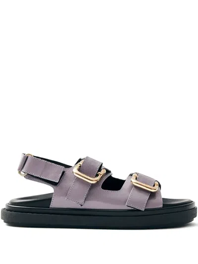 Alohas Harper Buckled Slingback Sandals In Purple