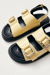 Alohas Harper Leather Slingback Buckled Sandal In Vanilla, Women's At Urban Outfitters In Vanilla