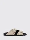 Alohas Adjustable Strap Leather Sandals In Neutral