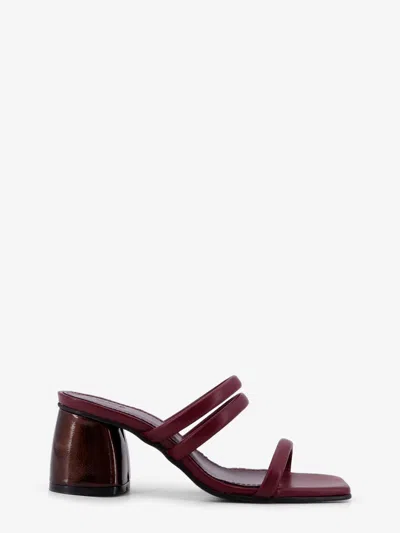 Alohas Indiana Leather Sandals In Burgundy