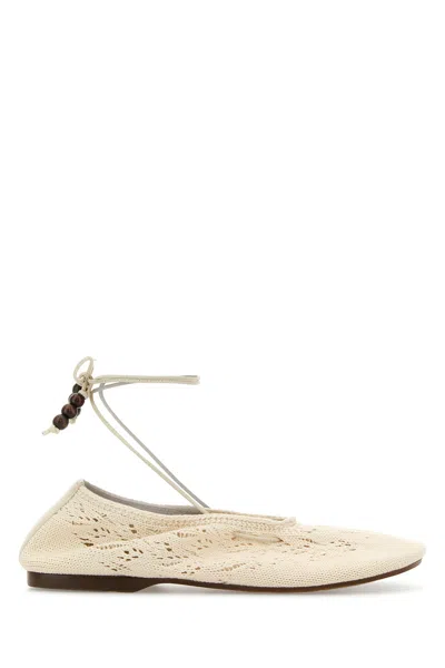 Alohas Ivory Crochet Rosemary Ballerinas
