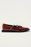 Alohas Jive Onix Leather Buckle Ballet Flat In Brown, Women's At Urban Outfitters