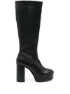 Alohas Joanna 115mm Leather Boots In Schwarz
