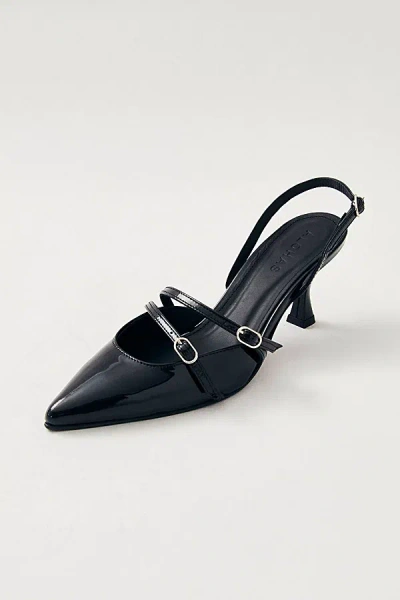 Alohas Joelle Leather Kitten Heel In Onix Black, Women's At Urban Outfitters