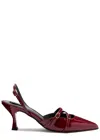 Alohas Joelle 75 Patent Leather Slingback Pumps In Burgundy