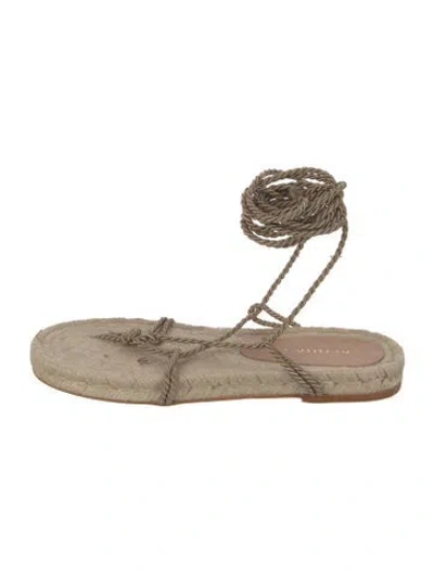 Pre-owned Alohas Jute Espadrilles In Neutrals