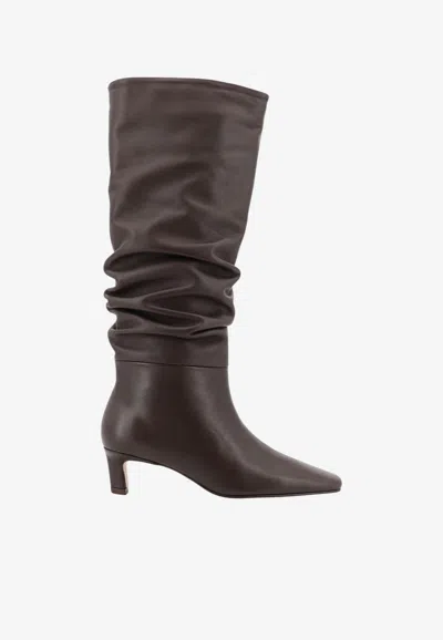 Alohas Kalila 50 Leather Boots In Brown