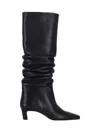 Alohas 50mm Kalila Slouch Calf Leather Boots In Black