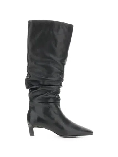 Alohas Kalila Slouchy Square-toe Boots In Black