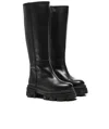 Alohas Katiuska Leather Knee-length Boot In Black