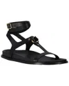 Alohas 'kizzi' Black Sandals With Ankle Strap And Logo On The Insole