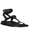 Alohas 'kizzi' Black Sandals With Ankle Strap And Logo On The Insole