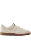 Alohas Lace-trimmed Leather Sneakers In Neutral