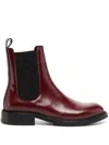 Alohas Lanz Burgundy Leather Ankle Boots In Brown