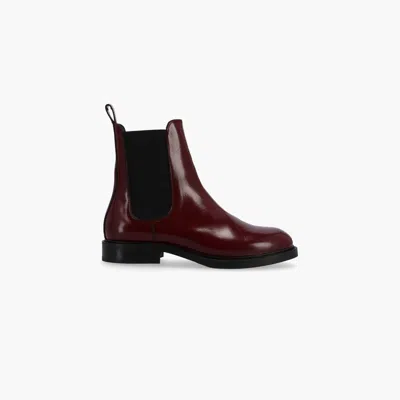 Alohas Lanz Burgundy Leather Ankle Boots