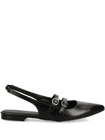 Alohas Leather Ballerina Shoes In Black