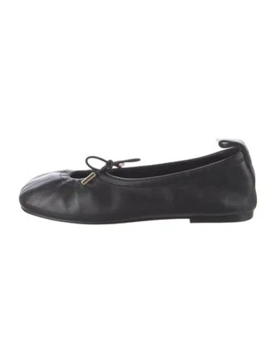 Pre-owned Alohas Leather Ballet Flats In Black
