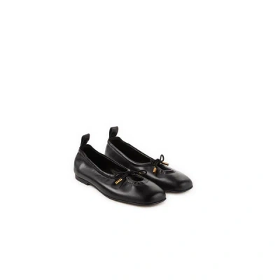 Alohas Leather Ballet Flats In Black
