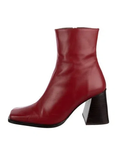 Pre-owned Alohas Leather Boots In Pink/red