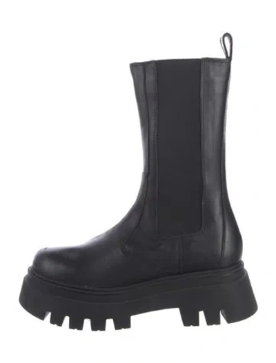 Pre-owned Alohas Leather Chelsea Boots In Black