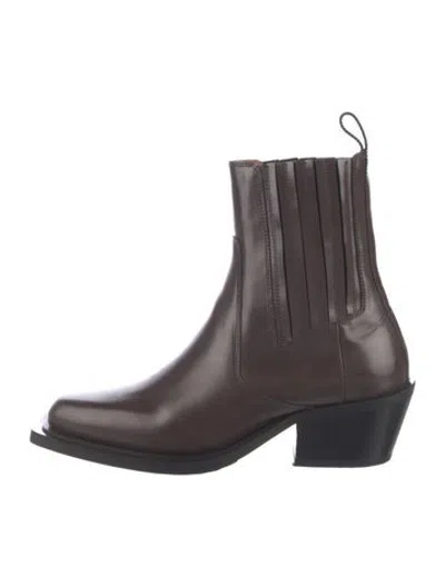 Pre-owned Alohas Leather Chelsea Boots In Brown