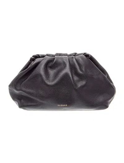 Pre-owned Alohas Leather Clutch In Black