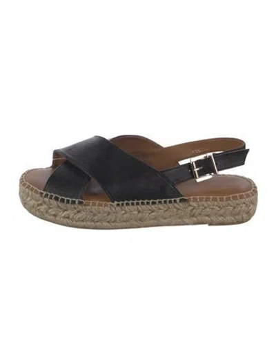 Pre-owned Alohas Leather Espadrilles In Black