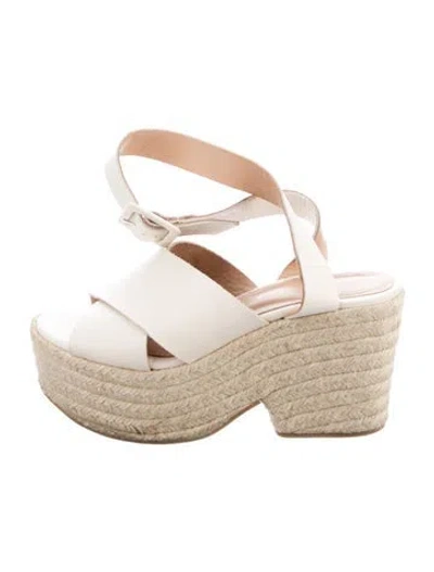Pre-owned Alohas Leather Espadrilles In Gold