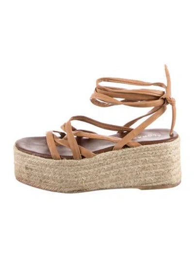 Pre-owned Alohas Leather Espadrilles In Neutral