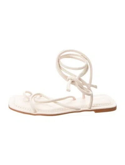 Pre-owned Alohas Leather Gladiator Sandals In Gold