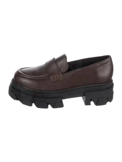 Pre-owned Alohas Leather Loafers In Brown