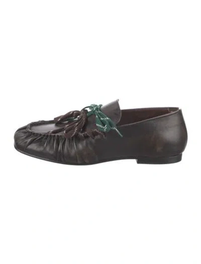 Pre-owned Alohas Leather Loafers In Brown