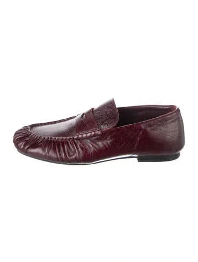 Pre-owned Alohas Leather Loafers In Burgundy