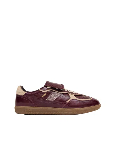 Alohas Leather Low-top Trainer Sneaker In Burgundy