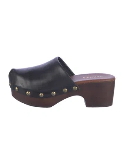 Pre-owned Alohas Leather Mules In Brown