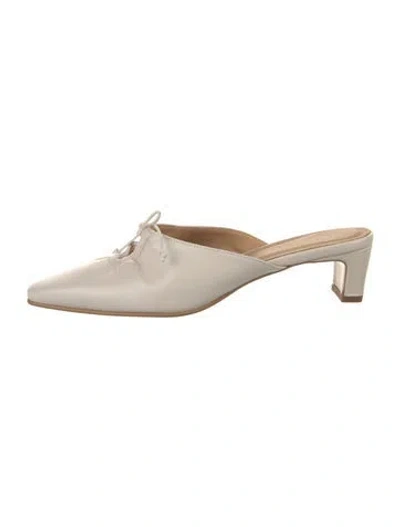 Pre-owned Alohas Leather Mules In Neutral