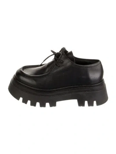 Pre-owned Alohas Leather Oxfords In Black