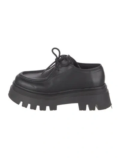 Pre-owned Alohas Leather Oxfords In Black
