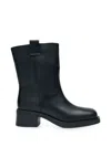 Alohas Leather Pull-on Boots In Black
