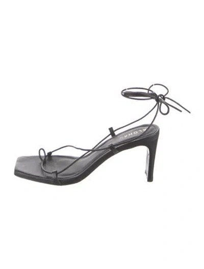 Pre-owned Alohas Leather Sandals In Black