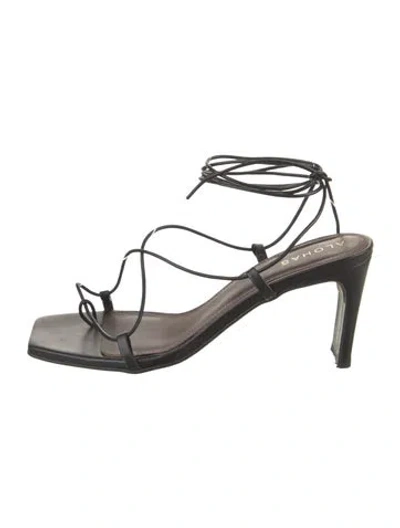 Pre-owned Alohas Leather Sandals In Black