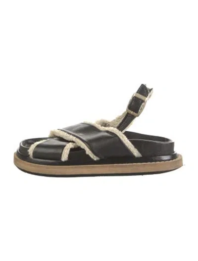 Pre-owned Alohas Leather Sandals In Black