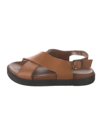 Pre-owned Alohas Leather Sandals In Brown