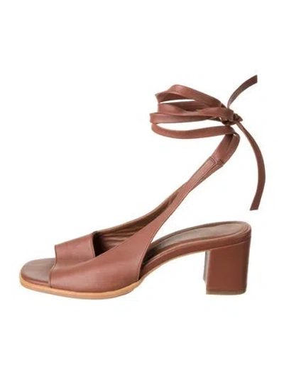 Pre-owned Alohas Leather Sandals In Brown