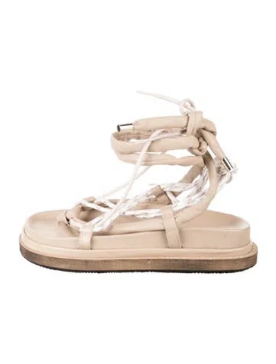 Pre-owned Alohas Leather Sandals In Neutral