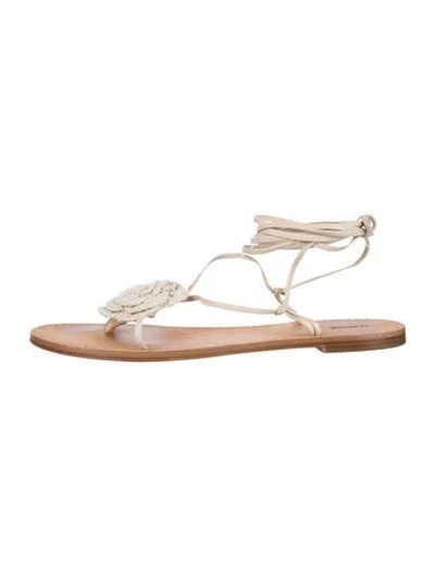 Pre-owned Alohas Leather Sandals In Neutrals