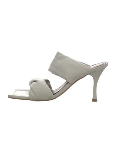 Pre-owned Alohas Leather Slides In Gray