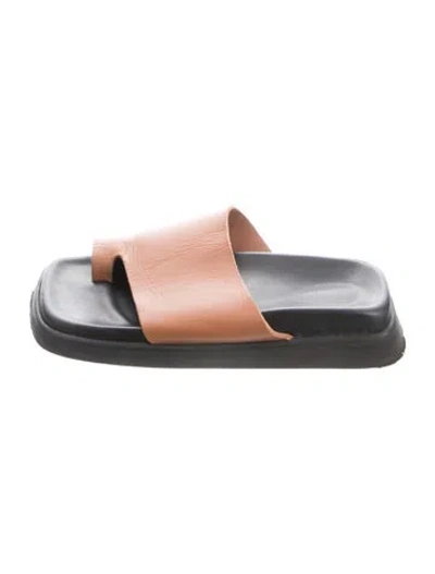 Pre-owned Alohas Leather Slides In Multicolor